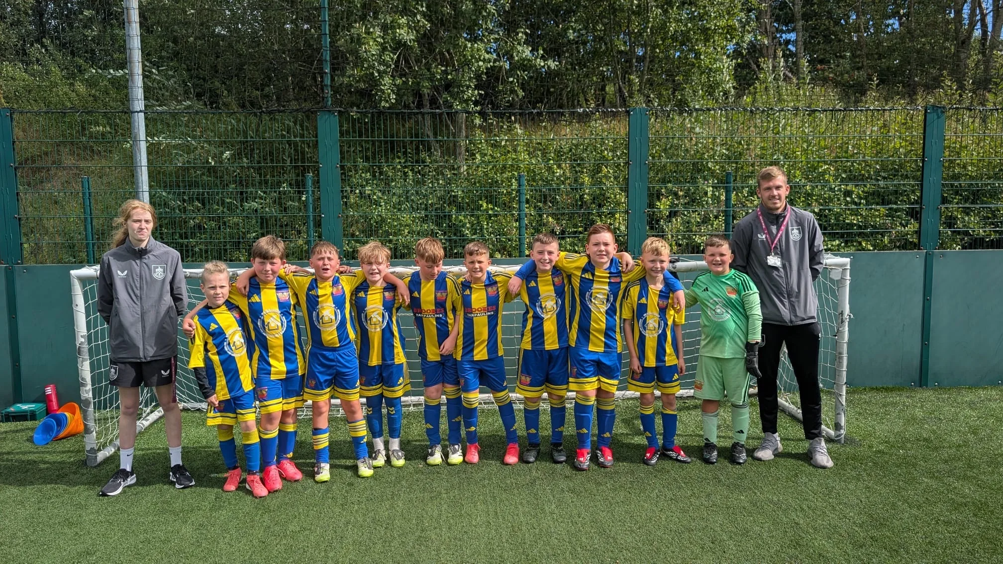 PPFC U11s with Burnley Academy coaches after their training session