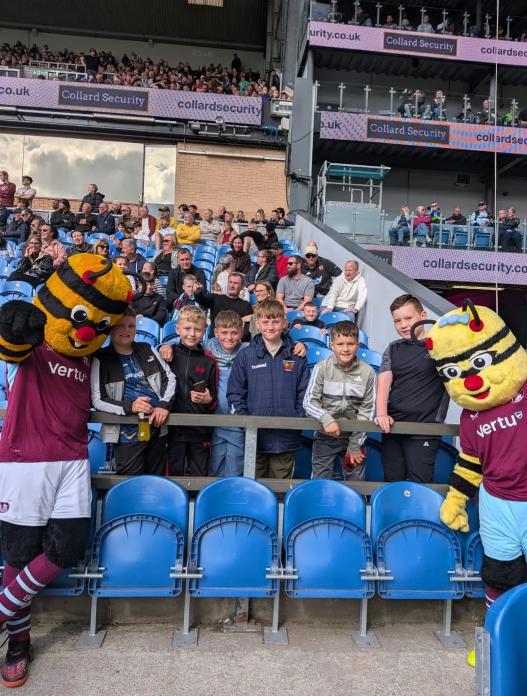 PPFC U11 players enjoying matchday at Turf Moor