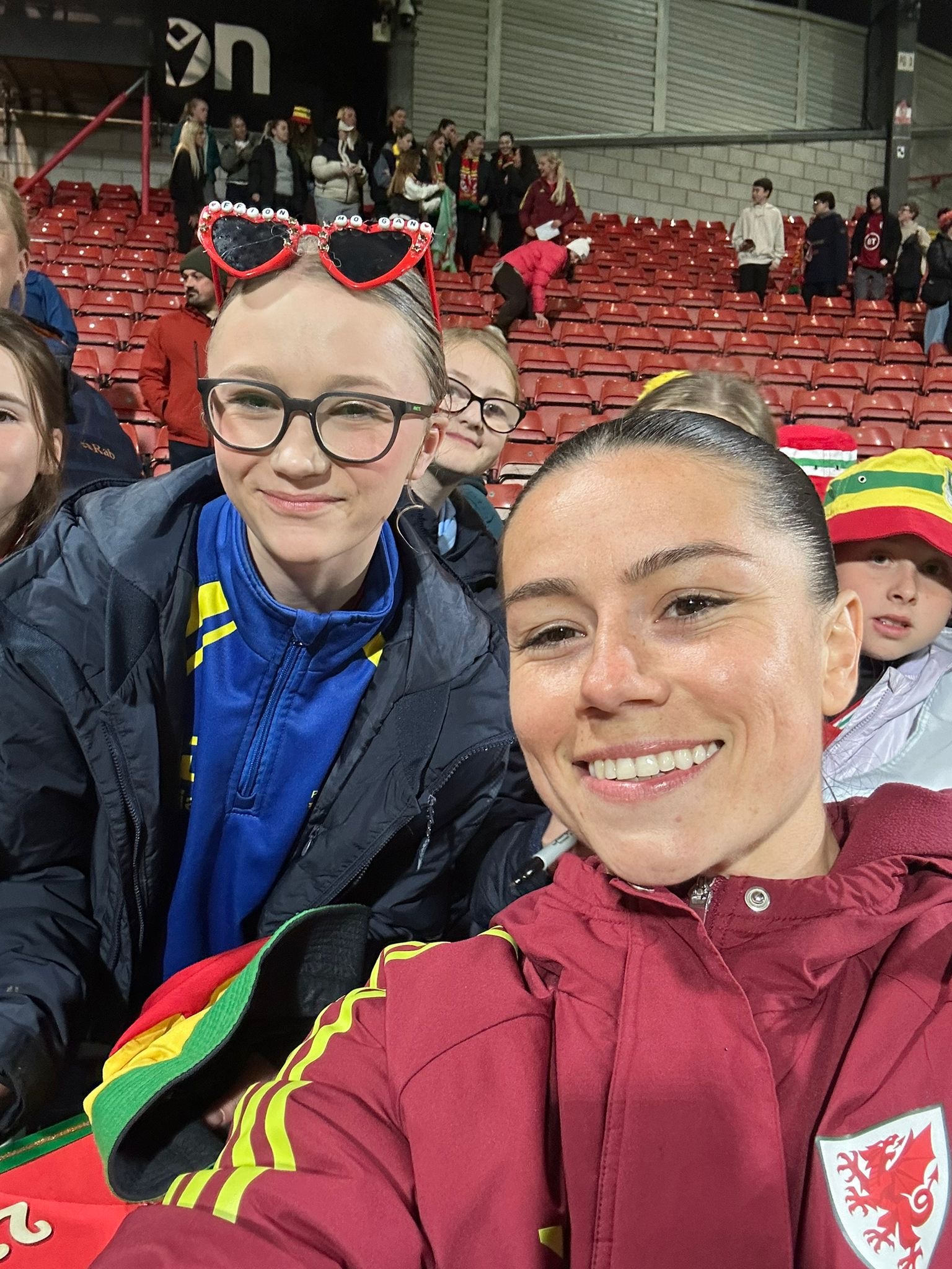 PPFC players and supporters backing Wales Women